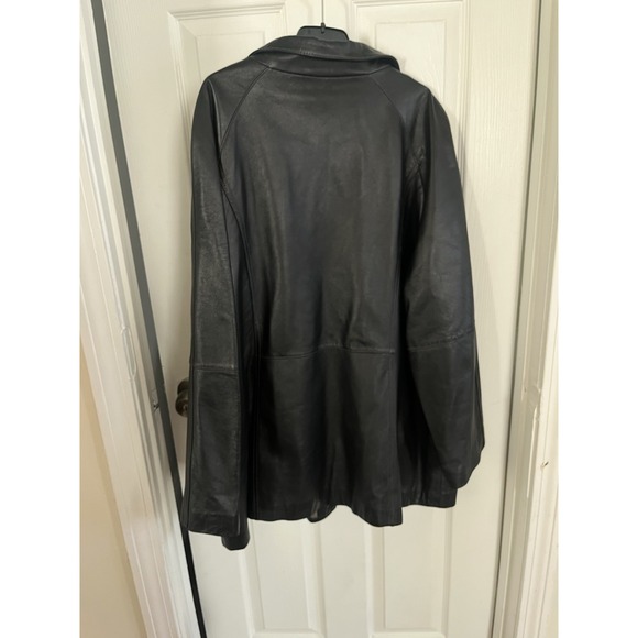 Vintage Danier Black Leather Coat 2XL Oversized Grunge Chic Premium Leather - Picture 16 of 16